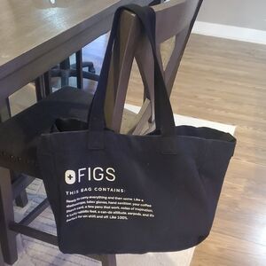 FIGS Classic Black Tote Bag